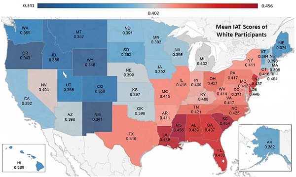 US racism map