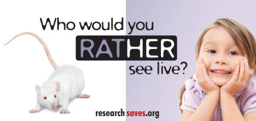 Foundation for Biomedical Research's "Who would you rather see live?” Billboard