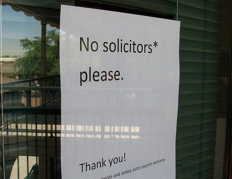 no solicitors
