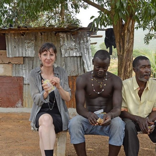 Reporter Amy Maxmen in Sierra Leone, March 2015. (Courtesy of Amy Maxmen)