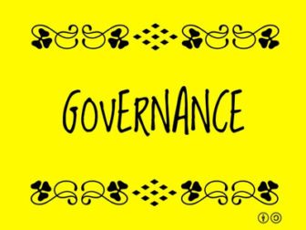 Governance with a yellow background