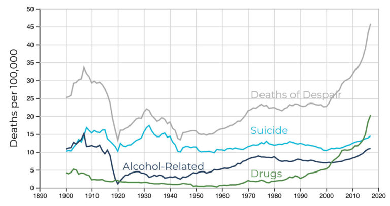 A Sick Society? Data Reveal Shorter Lives and More Deaths of Despair ...