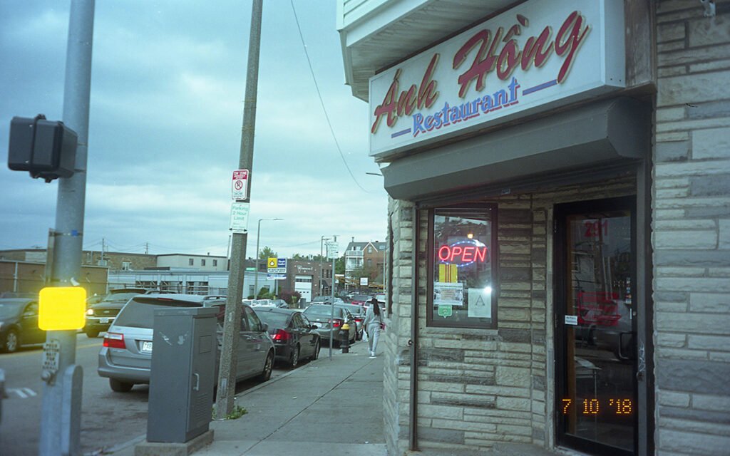 The outside of Anh Hong Vietnamese Restaurant, a staple in Dorchester, Boston.