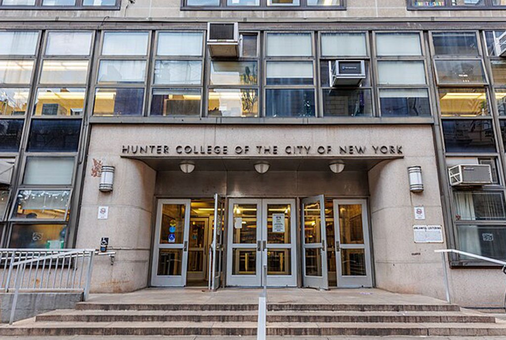 The front steps of Hunter College, whose president Nancy Cantor, advocated for universities fostering “intra and intergroup solidarity” through place-based action and creating “third spaces” for community use.