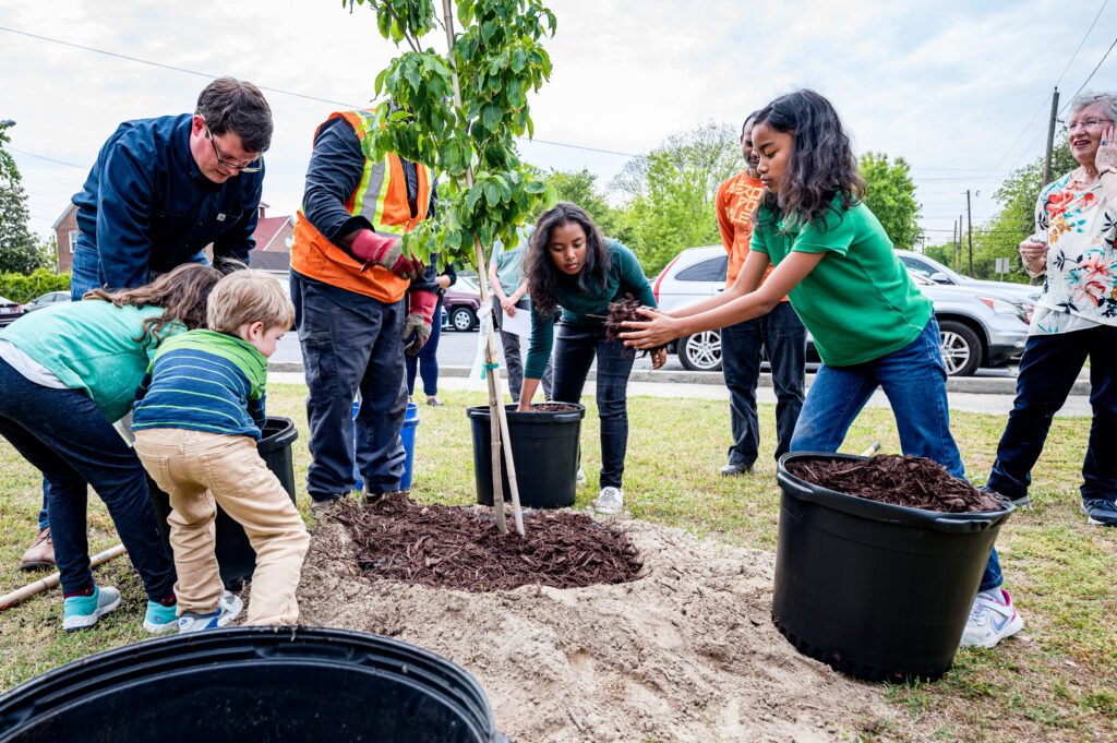 The City of Greenville, ReLeaf, and ECU celebrated Arbor Day and the city's 33rd year as a Tree City USA community at the Boys & Girls Club's Lucille Gorham Unit on Friday, April 29.