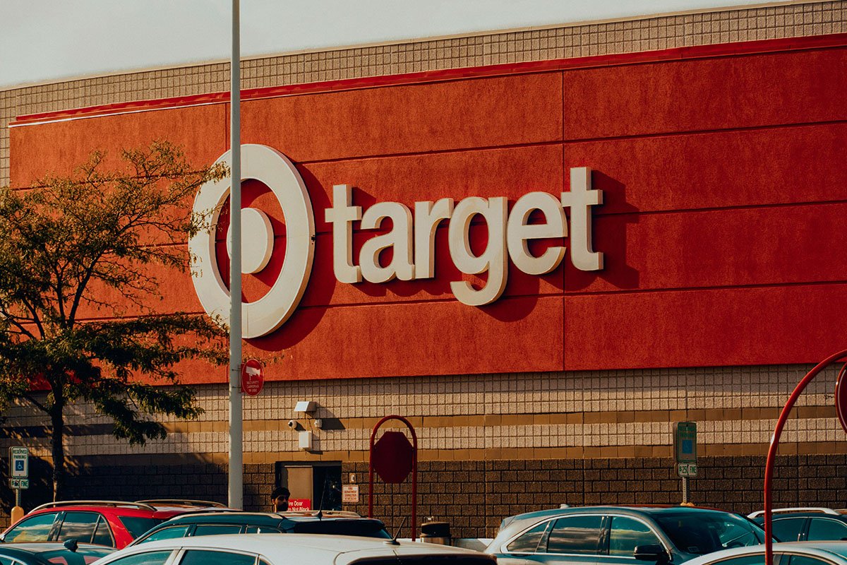 The exterior of a Target store with the logo in plain view.