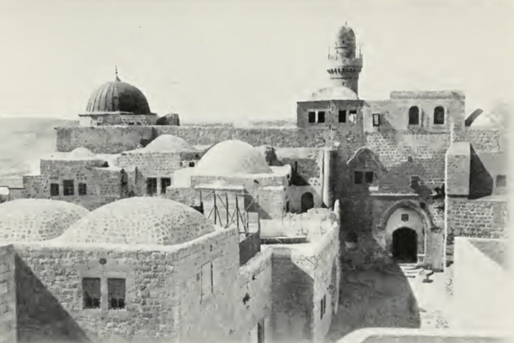 A view of The Tomb of David in 1903, taken on film.