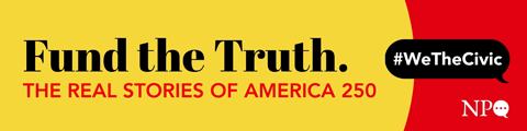 Fund the truth. #Wethecivic giving banner