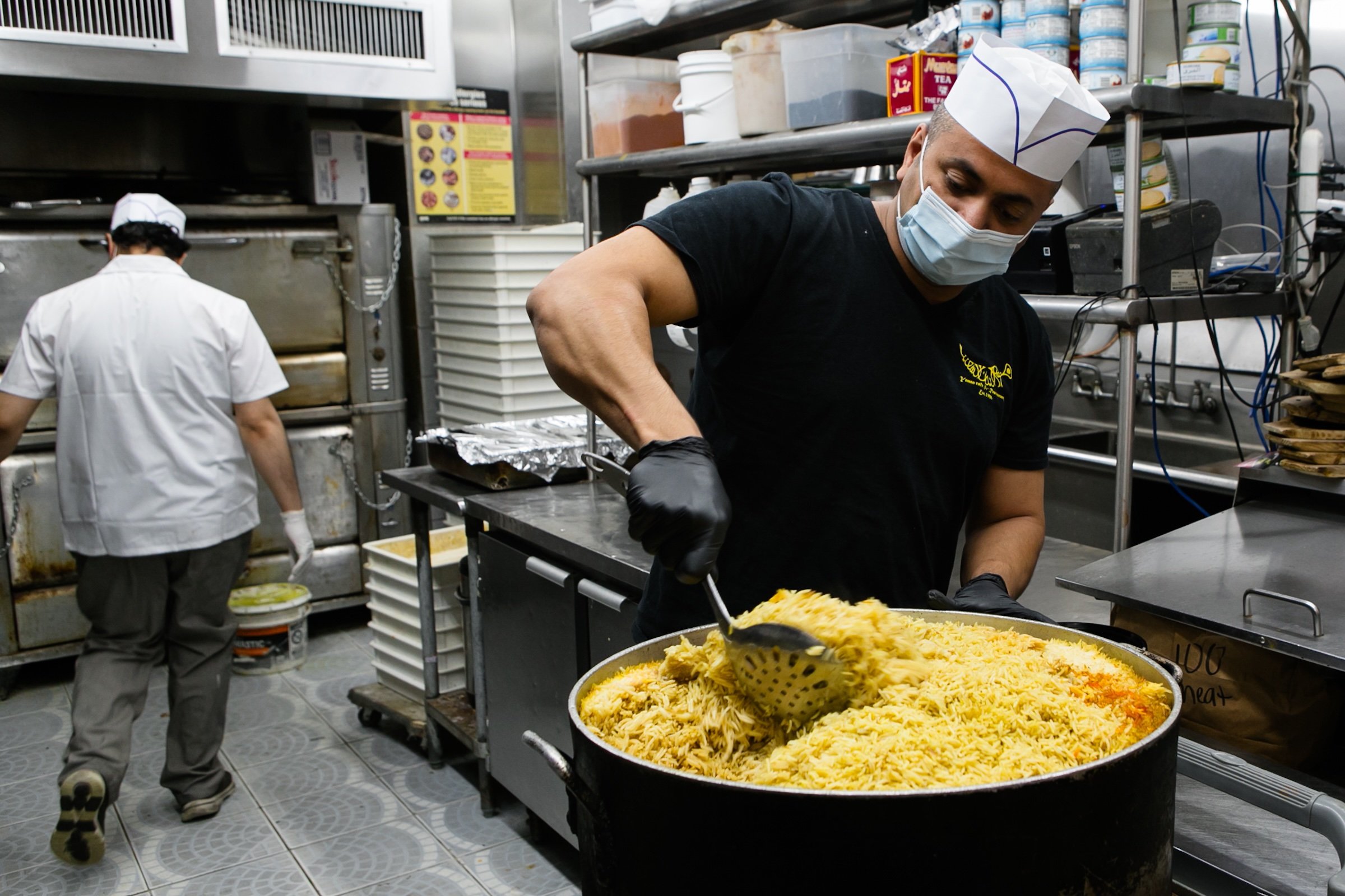 Meals for first responders | American Muslim Experience documentary.March 2020, Endeavor Captain Akram Nassir opened up his family owned restaurant Yemen Cafe in Bay Ridge Brooklyn for the purpose of donating meals. Nassir and his restaurant employees cooked and delivered about 350 meals per day to local hospitals, fire and police departments. Photography by Syed Yaqeen.