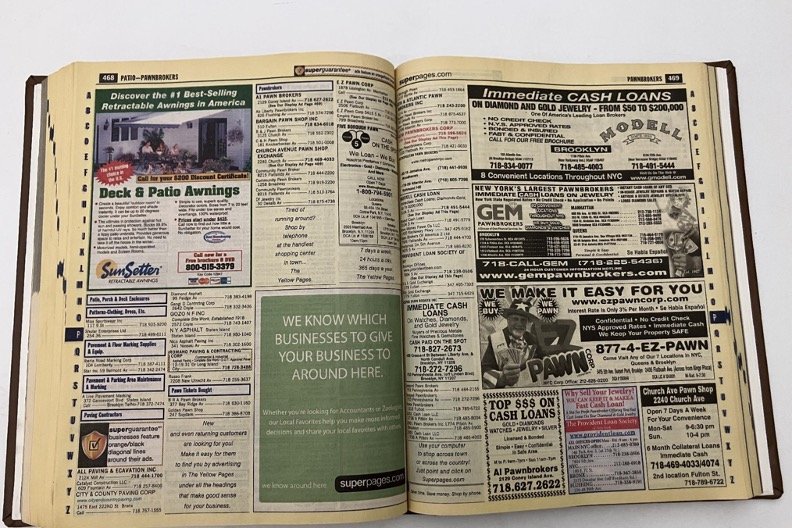 Archived Yellow Page Directory from the Brooklyn Central Public Library