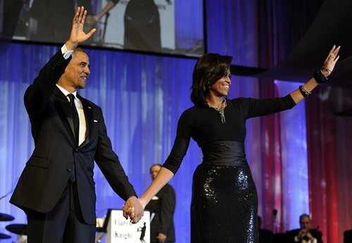 First Lady Michelle Obama with President Barack Obama